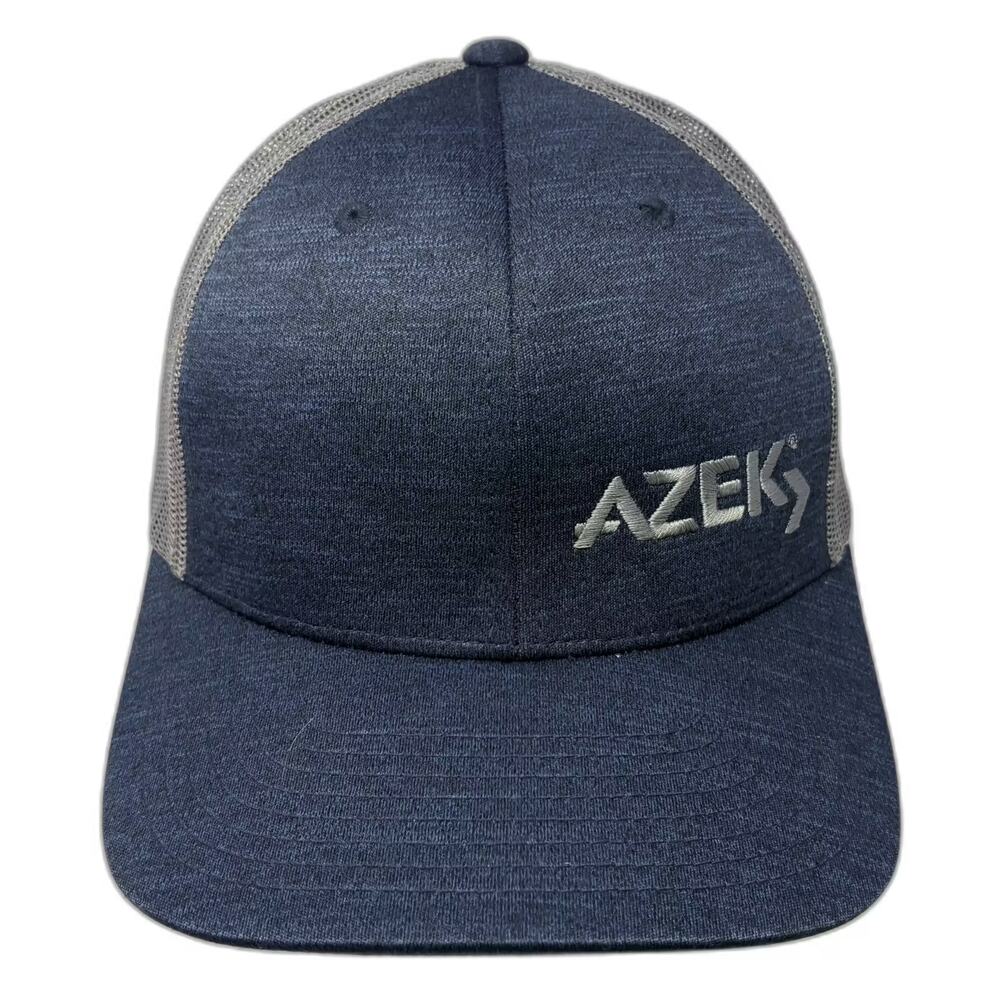 TEAM 365 Trucker Hat Blue Gray One Size Azek Westlake Embroidered Mesh Snapback
